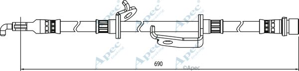 APEC BRAKING Тормозной шланг HOS4126